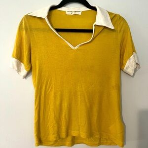 Project Social‎ x Urban Outfitters Yellow Collared Tee Size Medium